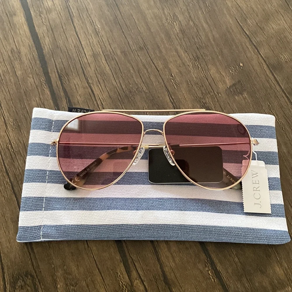 J. Crew Bondi Wire Frame Aviator Sunglasses - Picture 7 of 10